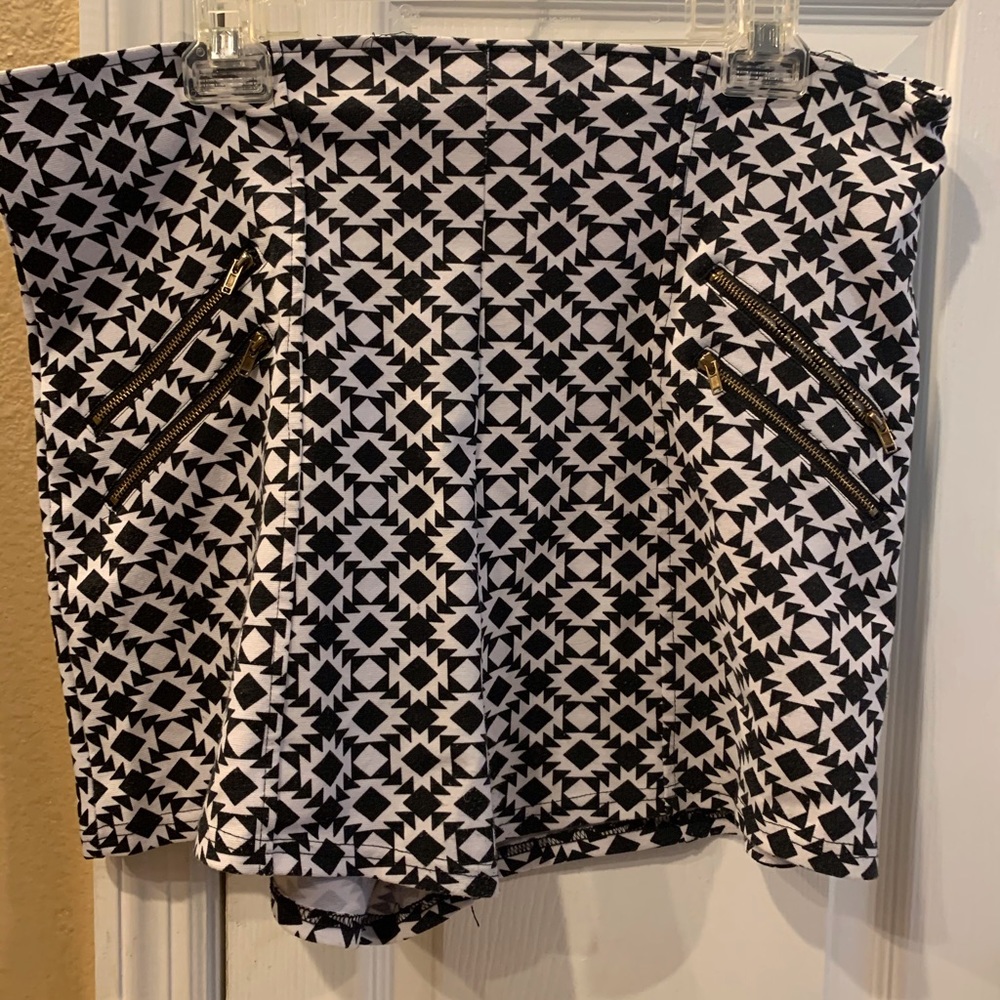 Black and white shorts